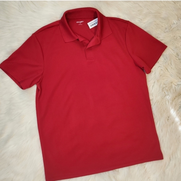 Mens Red Dry- Fit Polo (Medium) - Picture 2 of 5